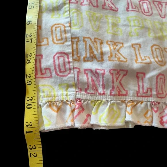 Victorias Secret PINK Loungewear Women's Small Ruffle Hem Cotton Pajama Pants - Picture 6 of 10